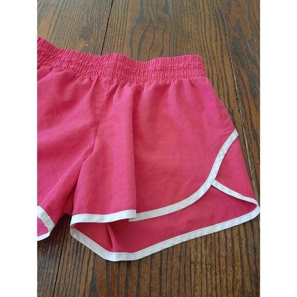 Small 4/6 Athletic Works Pink White Dolphin Hem  Athletic Casual Shorts Run Gym - Picture 2 of 3